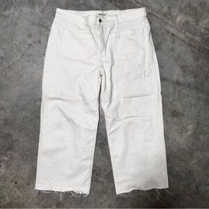 Madewell Perfect Raw Edge Hem Vintage Wide Leg High Rise Jeans